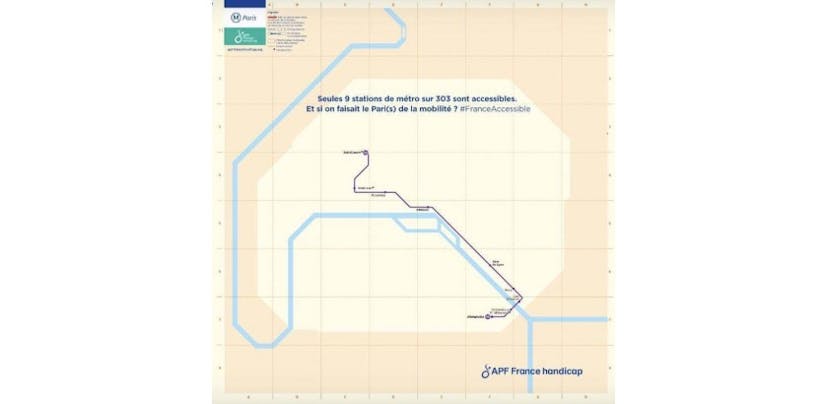Non ce n’est pas la carte du métro parisien un jour de grève…